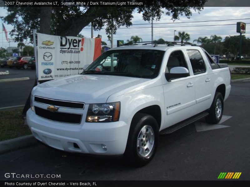 Summit White / Dark Titanium/Light Titanium 2007 Chevrolet Avalanche LT