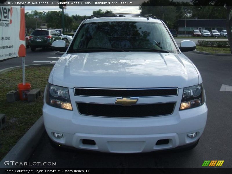 Summit White / Dark Titanium/Light Titanium 2007 Chevrolet Avalanche LT