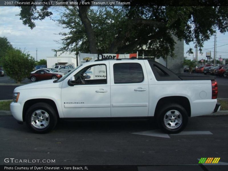 Summit White / Dark Titanium/Light Titanium 2007 Chevrolet Avalanche LT