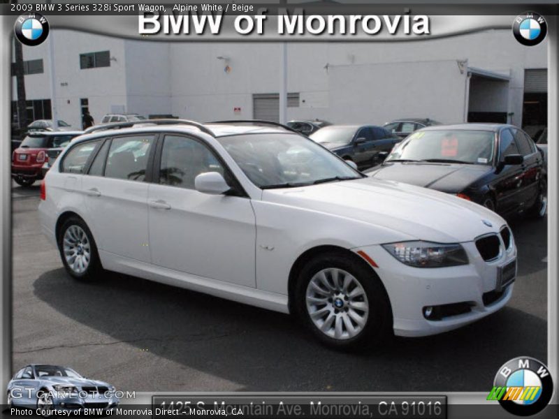 Alpine White / Beige 2009 BMW 3 Series 328i Sport Wagon