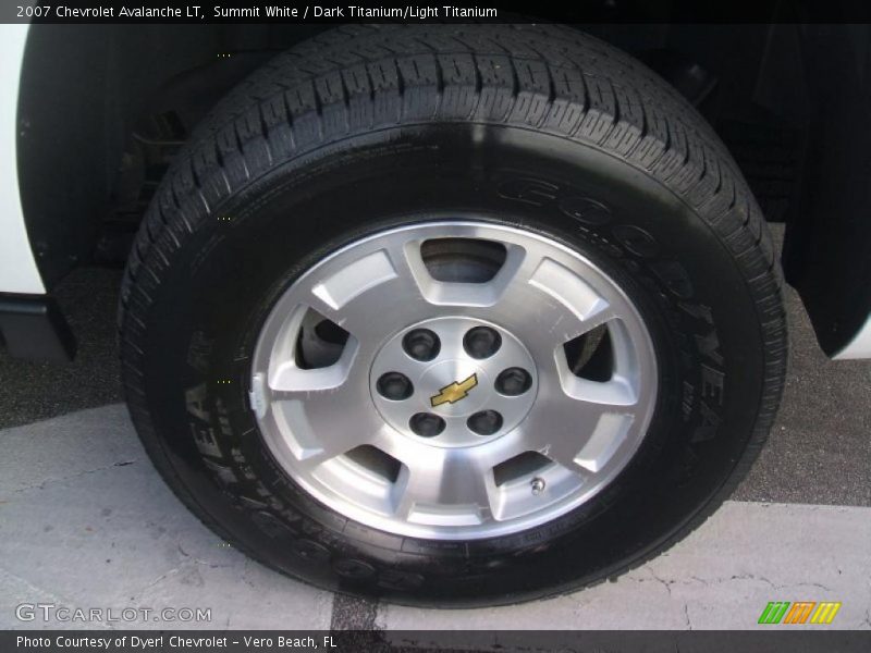 Summit White / Dark Titanium/Light Titanium 2007 Chevrolet Avalanche LT