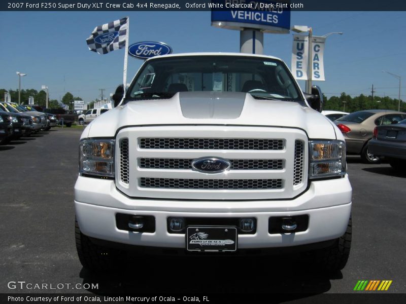 Oxford White Clearcoat / Dark Flint cloth 2007 Ford F250 Super Duty XLT Crew Cab 4x4 Renegade