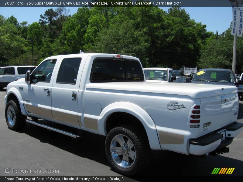 Oxford White Clearcoat / Dark Flint cloth 2007 Ford F250 Super Duty XLT Crew Cab 4x4 Renegade