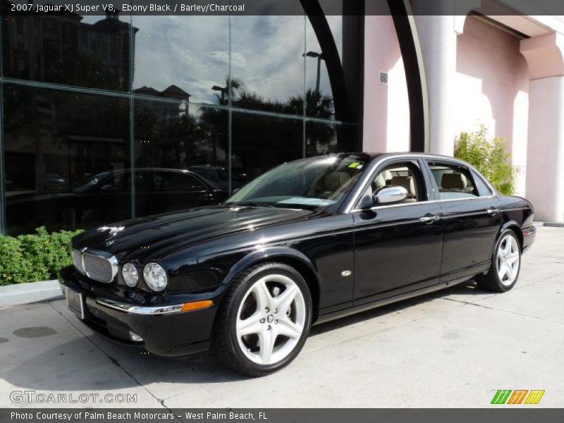 Ebony Black / Barley/Charcoal 2007 Jaguar XJ Super V8