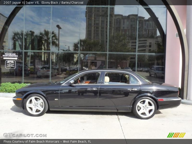Ebony Black / Barley/Charcoal 2007 Jaguar XJ Super V8