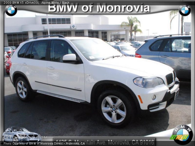 Alpine White / Black 2009 BMW X5 xDrive30i