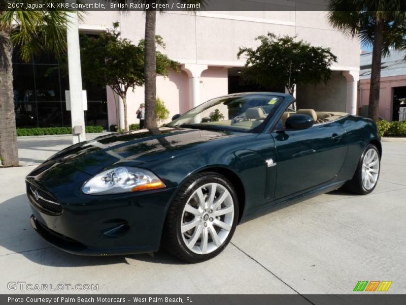 British Racing Green / Caramel 2007 Jaguar XK XK8 Convertible
