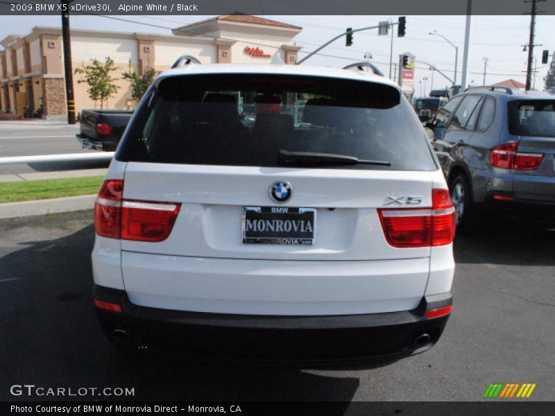 Alpine White / Black 2009 BMW X5 xDrive30i