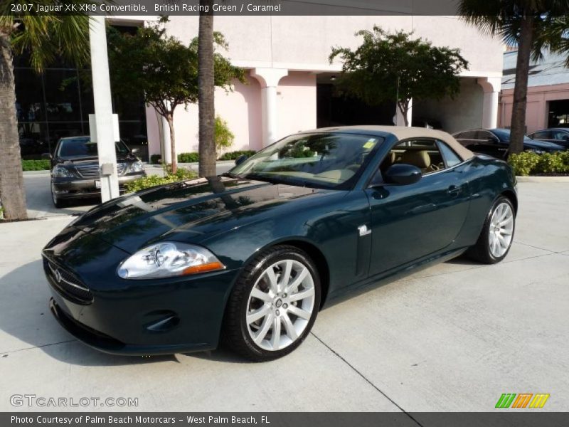 British Racing Green / Caramel 2007 Jaguar XK XK8 Convertible