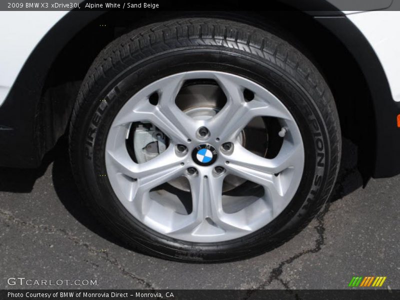 Alpine White / Sand Beige 2009 BMW X3 xDrive30i