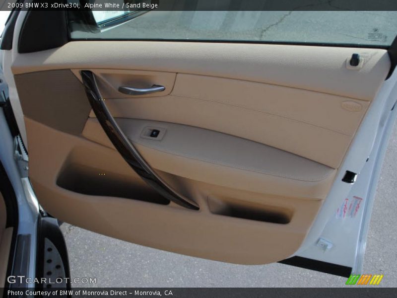 Alpine White / Sand Beige 2009 BMW X3 xDrive30i
