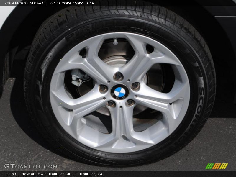 Alpine White / Sand Beige 2009 BMW X3 xDrive30i