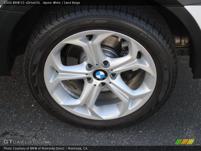 Alpine White / Sand Beige 2009 BMW X3 xDrive30i