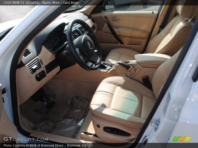 Alpine White / Sand Beige 2009 BMW X3 xDrive30i