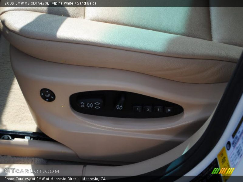 Alpine White / Sand Beige 2009 BMW X3 xDrive30i