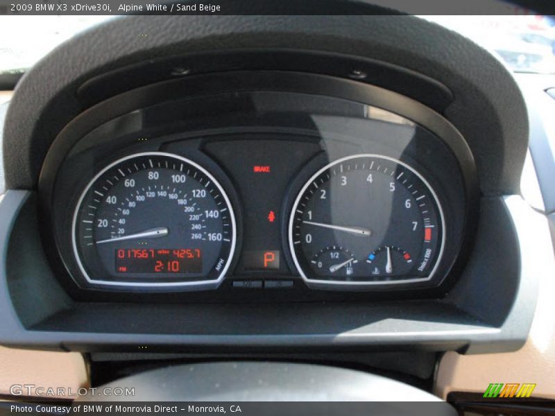 Alpine White / Sand Beige 2009 BMW X3 xDrive30i