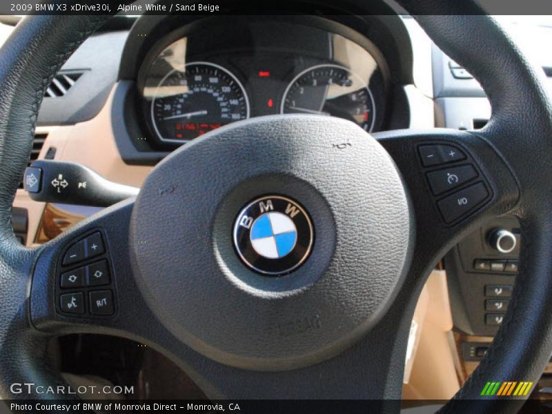 Alpine White / Sand Beige 2009 BMW X3 xDrive30i