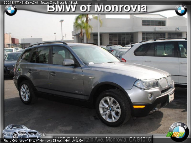 Space Grey Metallic / Black 2009 BMW X3 xDrive30i