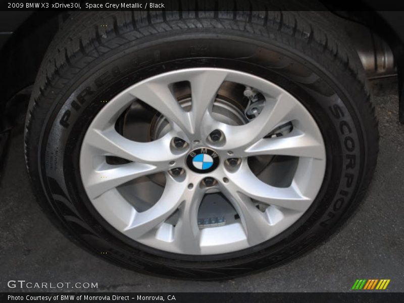 Space Grey Metallic / Black 2009 BMW X3 xDrive30i
