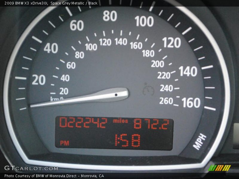 Space Grey Metallic / Black 2009 BMW X3 xDrive30i