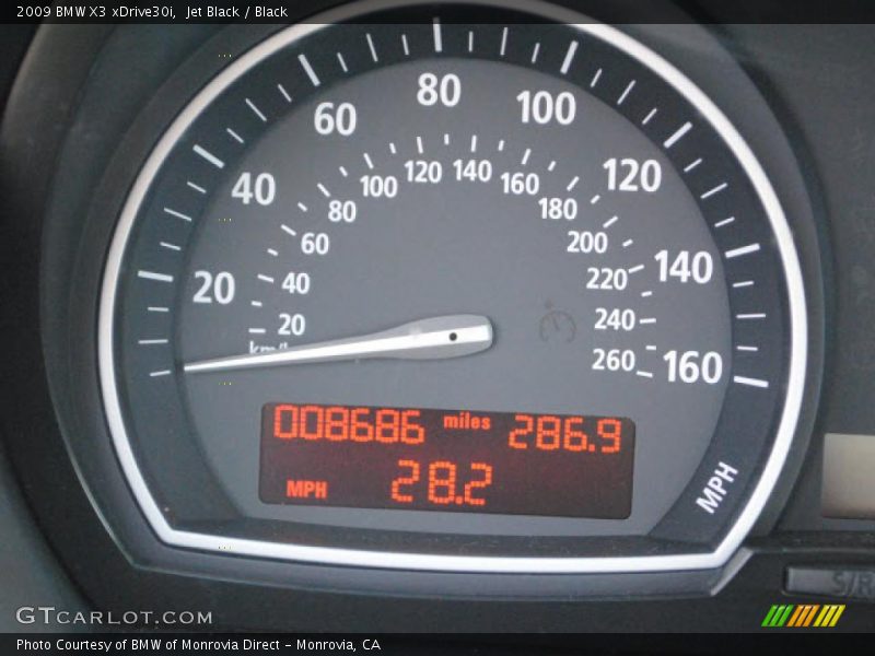 Jet Black / Black 2009 BMW X3 xDrive30i