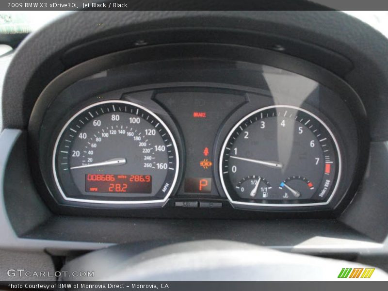 Jet Black / Black 2009 BMW X3 xDrive30i