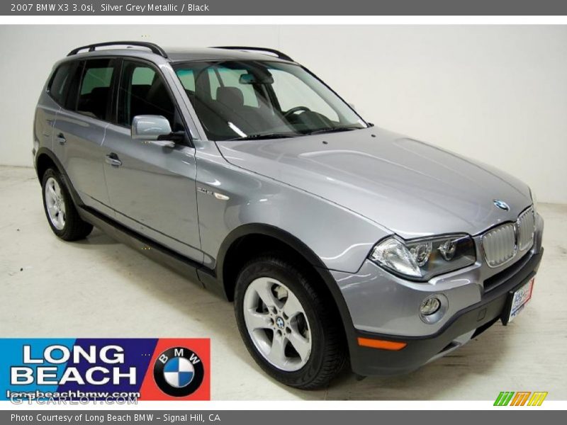 Silver Grey Metallic / Black 2007 BMW X3 3.0si