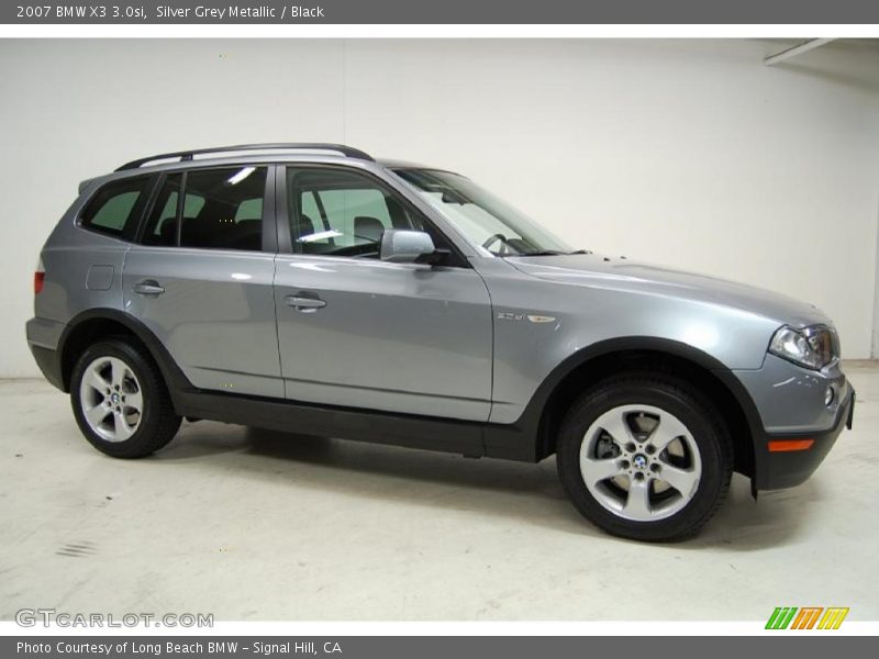 Silver Grey Metallic / Black 2007 BMW X3 3.0si