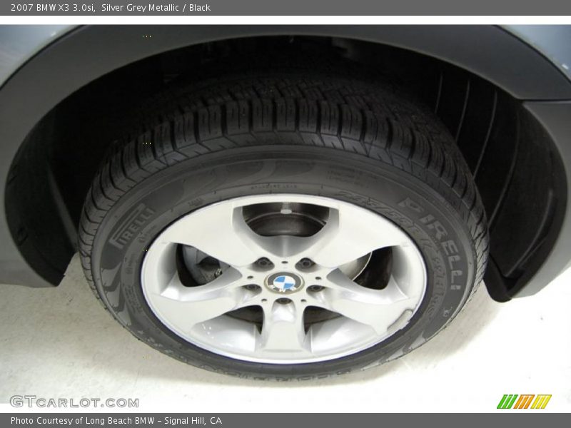 Silver Grey Metallic / Black 2007 BMW X3 3.0si