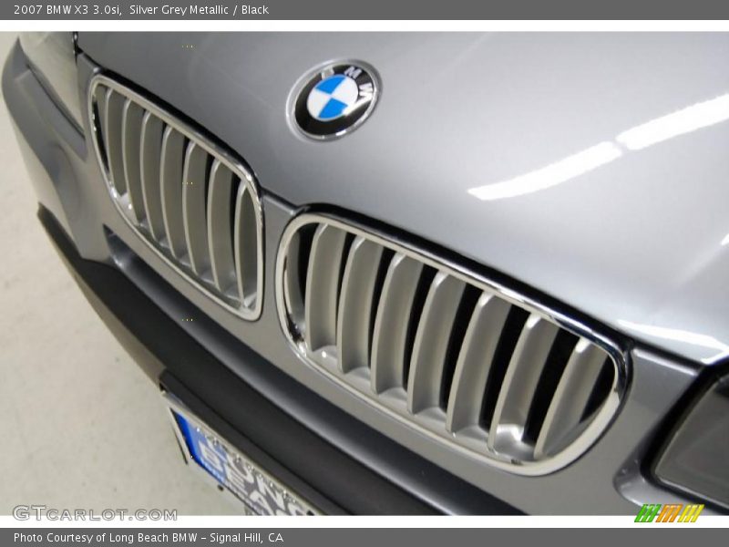 Silver Grey Metallic / Black 2007 BMW X3 3.0si