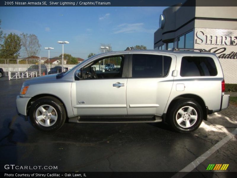 Silver Lightning / Graphite/Titanium 2005 Nissan Armada SE
