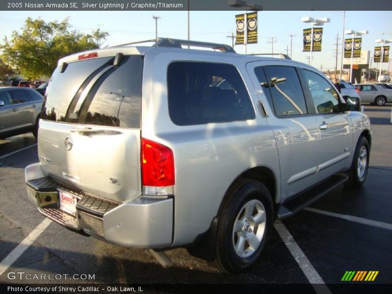 Silver Lightning / Graphite/Titanium 2005 Nissan Armada SE