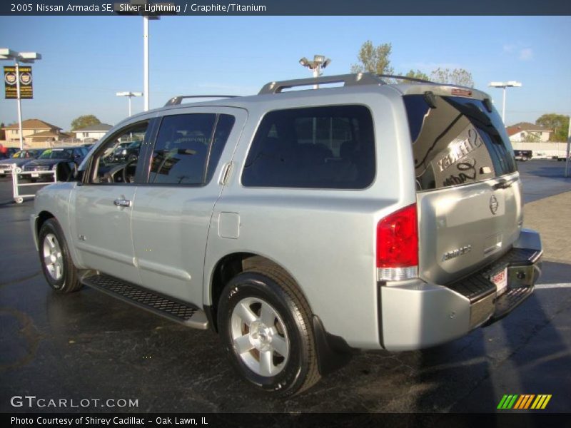 Silver Lightning / Graphite/Titanium 2005 Nissan Armada SE