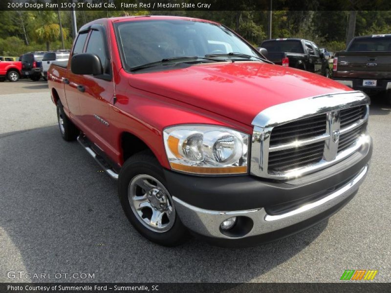 Flame Red / Medium Slate Gray 2006 Dodge Ram 1500 ST Quad Cab