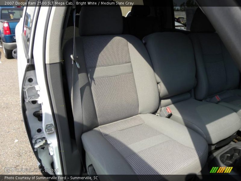 Bright White / Medium Slate Gray 2007 Dodge Ram 2500 SLT Mega Cab