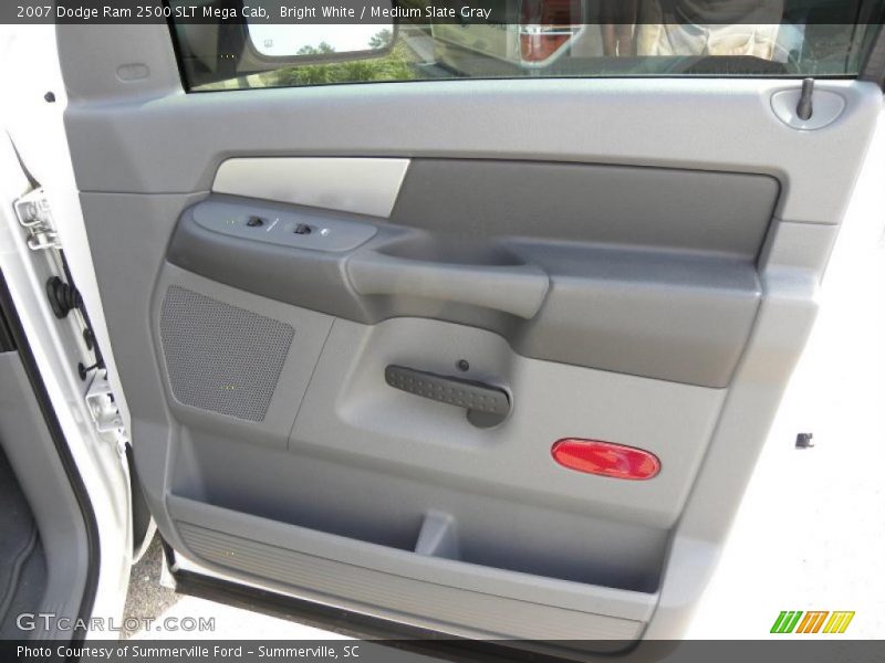 Bright White / Medium Slate Gray 2007 Dodge Ram 2500 SLT Mega Cab