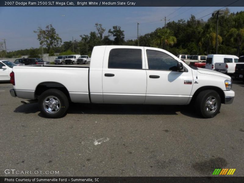 Bright White / Medium Slate Gray 2007 Dodge Ram 2500 SLT Mega Cab
