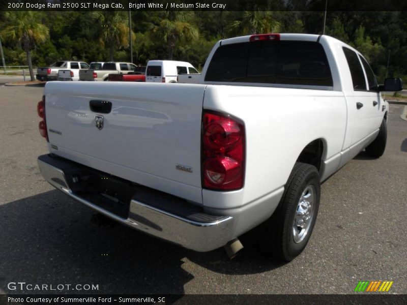 Bright White / Medium Slate Gray 2007 Dodge Ram 2500 SLT Mega Cab