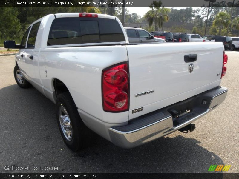 Bright White / Medium Slate Gray 2007 Dodge Ram 2500 SLT Mega Cab