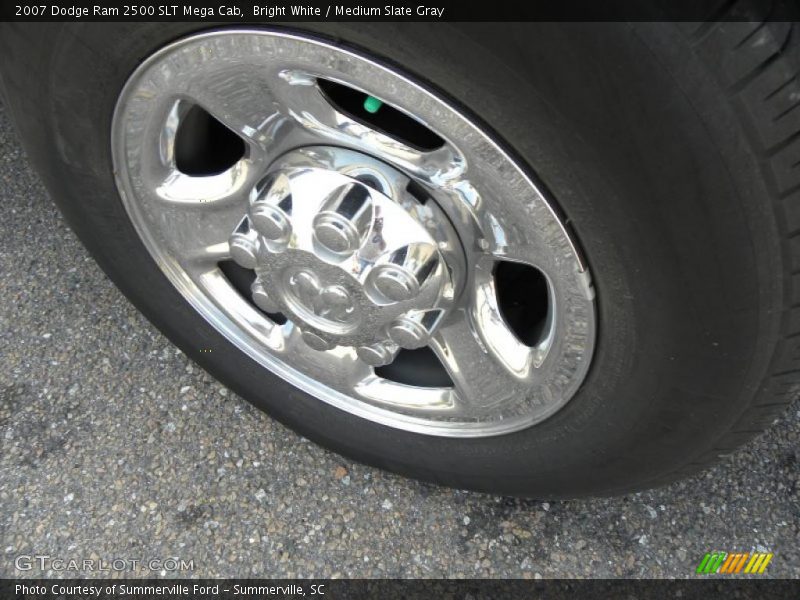 Bright White / Medium Slate Gray 2007 Dodge Ram 2500 SLT Mega Cab