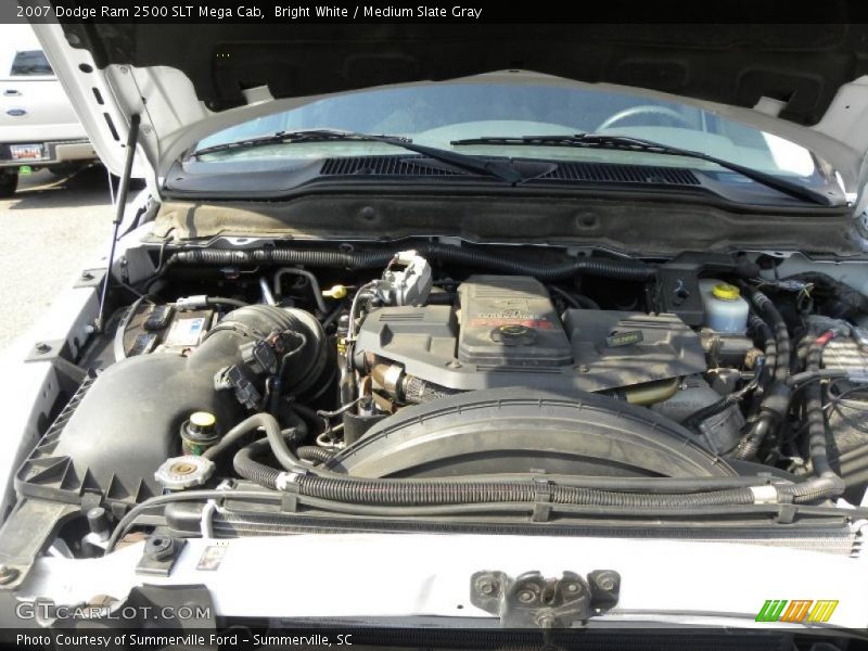 Bright White / Medium Slate Gray 2007 Dodge Ram 2500 SLT Mega Cab