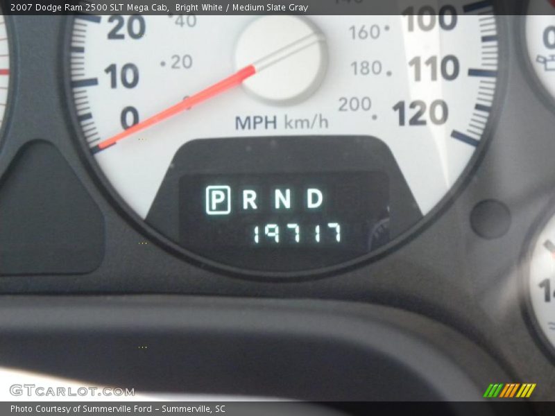 Bright White / Medium Slate Gray 2007 Dodge Ram 2500 SLT Mega Cab