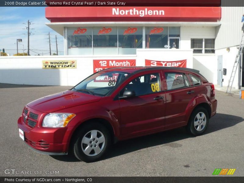 Inferno Red Crystal Pearl / Dark Slate Gray 2008 Dodge Caliber SE