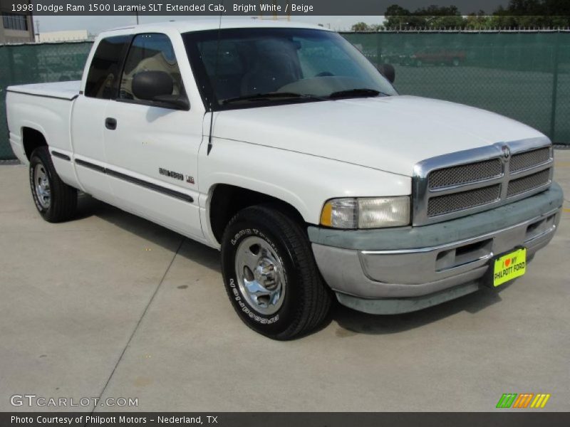 Bright White / Beige 1998 Dodge Ram 1500 Laramie SLT Extended Cab