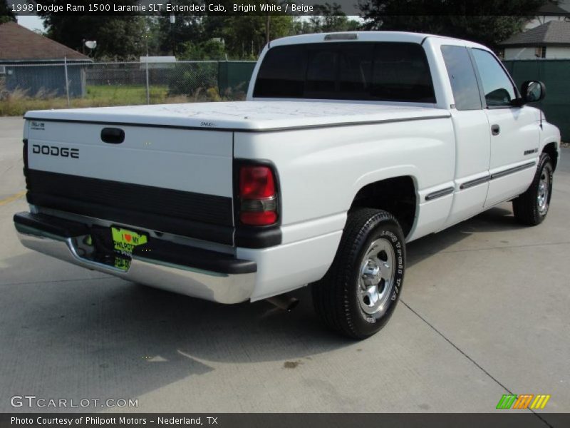 Bright White / Beige 1998 Dodge Ram 1500 Laramie SLT Extended Cab