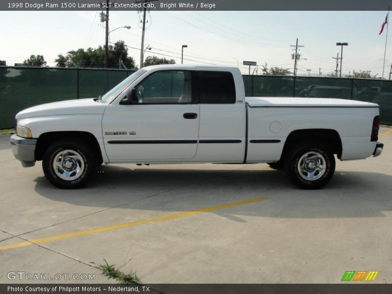 Bright White / Beige 1998 Dodge Ram 1500 Laramie SLT Extended Cab