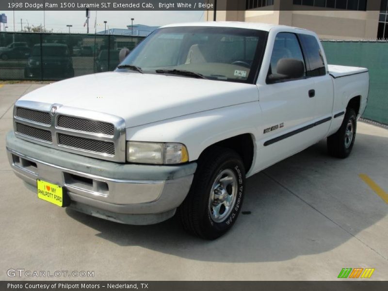 Bright White / Beige 1998 Dodge Ram 1500 Laramie SLT Extended Cab