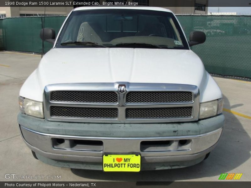 Bright White / Beige 1998 Dodge Ram 1500 Laramie SLT Extended Cab
