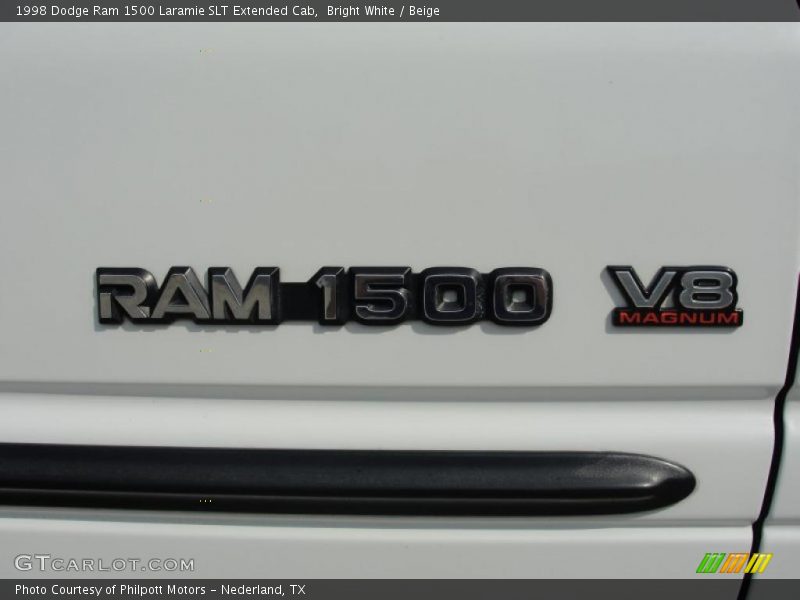 Bright White / Beige 1998 Dodge Ram 1500 Laramie SLT Extended Cab