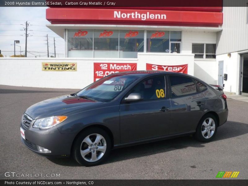 Carbon Gray Metallic / Gray 2008 Hyundai Elantra SE Sedan